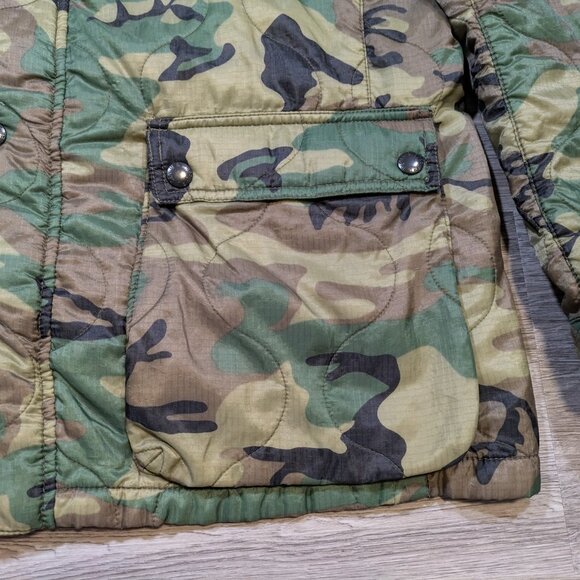 Denim Supply Ralph Lauren Men's XL Camo Military Puffer Jacket Flag Lightweight - Picture 5 of 11